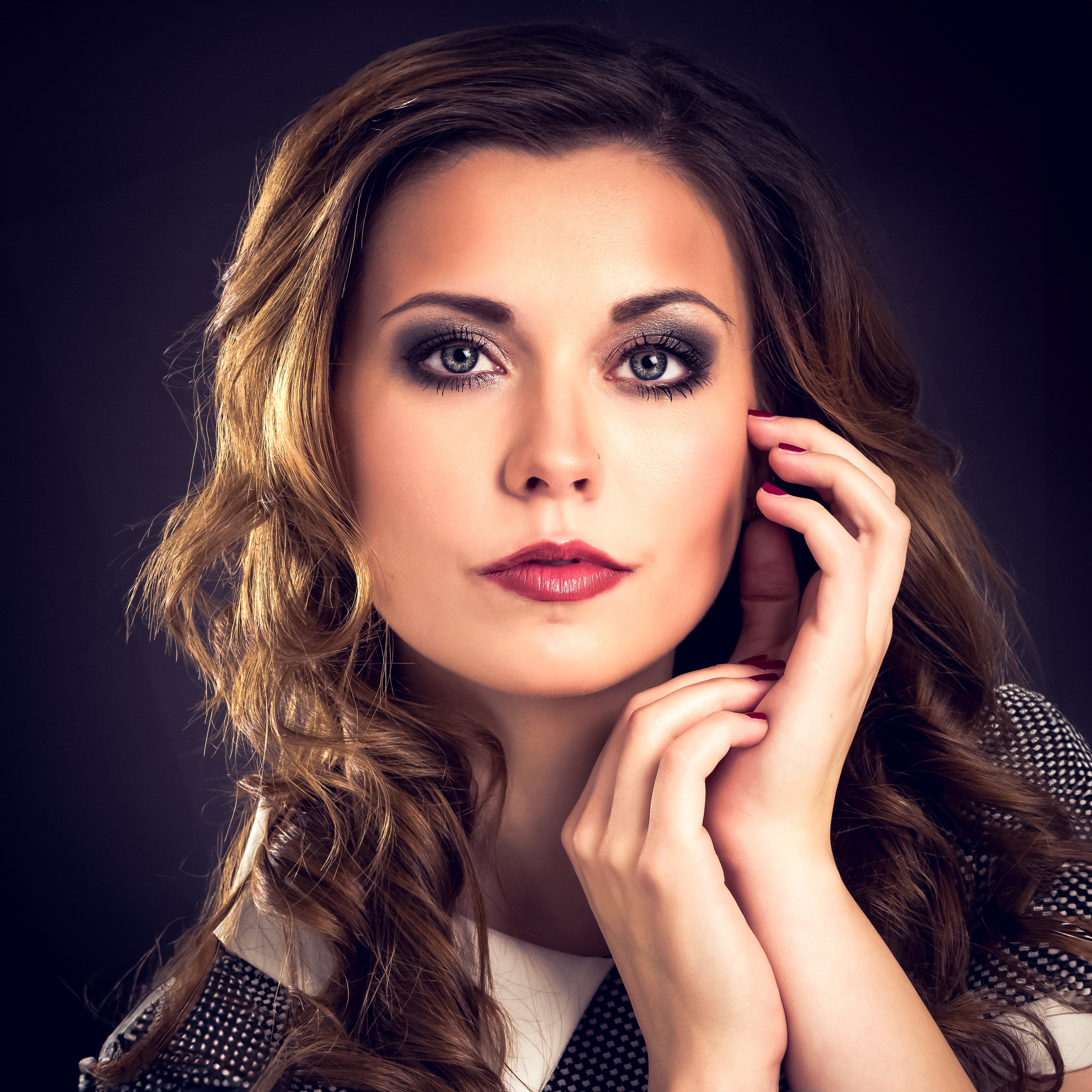 Elegant studio portrait from makeover photography Edinburgh